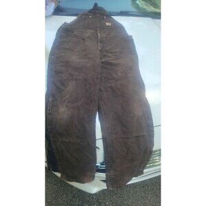 Mens Size 38 x 30 Carhartt Brown Bibs / Overalls